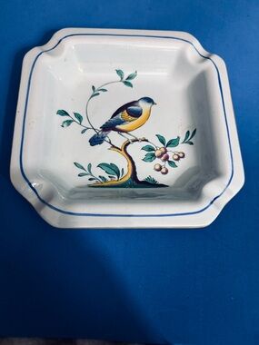 Spode England Queen’s Bird Hand-Painted Ashtray/Ceramic Dish